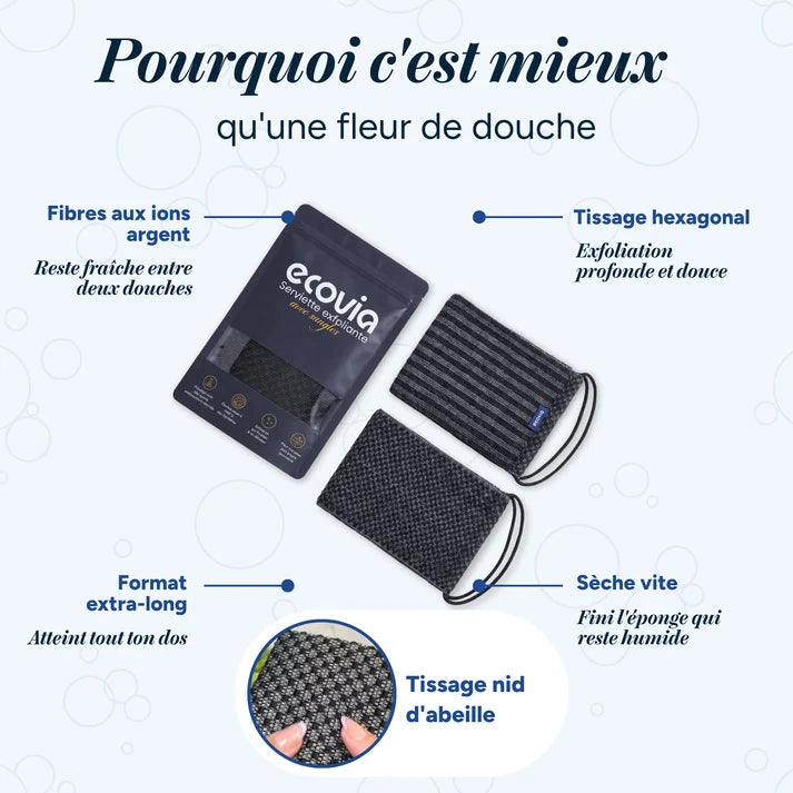 Serviette de douche exfoliante Ecovia
