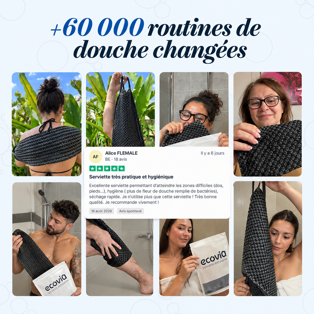 Serviette de douche exfoliante Ecovia